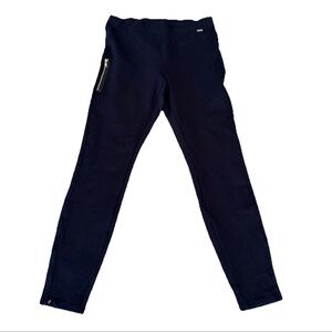 Armani Exchange AIX Slim Ladies Navy Blue Slim Pointe Trouser Zip Detail Pants M
